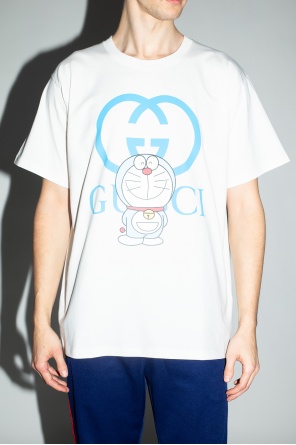 トップス DORAEMON x GUCCI 21AW collab tee blue Gucci x Doraemon Oversized T-shirt 'White Blue' 616036-XJDEZ-9791